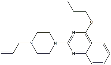 2-[4-(2-Propenyl)-1-piperazinyl]-4-propyloxyquinazoline 结构式