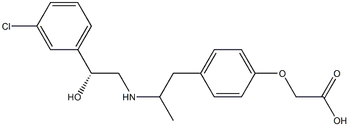 [4-[(2R)-2-[[(2R)-2-(3-Chlorophenyl)-2-hydroxyethyl]amino]propyl]phenoxy]acetic acid Struktur