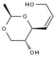 (2R,4S,5R)-4-[(Z)-3-Hydroxy-1-propenyl]-2-methyl-1,3-dioxan-5-ol Structure