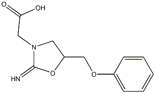 [5-(Phenoxymethyl)-2-iminooxazolidin-3-yl]acetic acid 结构式