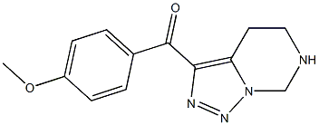 4,5,6,7-テトラヒドロ-3-(4-メトキシベンゾイル)[1,2,3]トリアゾロ[1,5-c]ピリミジン 化学構造式