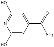 2,6-ジヒドロキシ-4-ピリジンカルボアミド 化学構造式