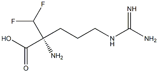 (R)-2-(Difluoromethyl)-2-amino-5-(amidinoamino)valeric acid Structure