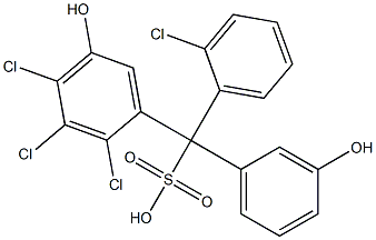 (2-Chlorophenyl)(2,3,4-trichloro-5-hydroxyphenyl)(3-hydroxyphenyl)methanesulfonic acid