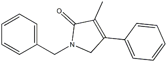 1,5-Dihydro-1-benzyl-3-methyl-4-phenyl-2H-pyrrol-2-one 结构式