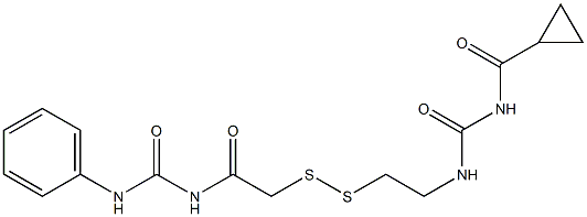 1-(Cyclopropylcarbonyl)-3-[2-[[(3-phenylureido)carbonylmethyl]dithio]ethyl]urea