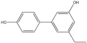 5-Ethyl-1,1'-biphenyl-3,4'-diol Struktur