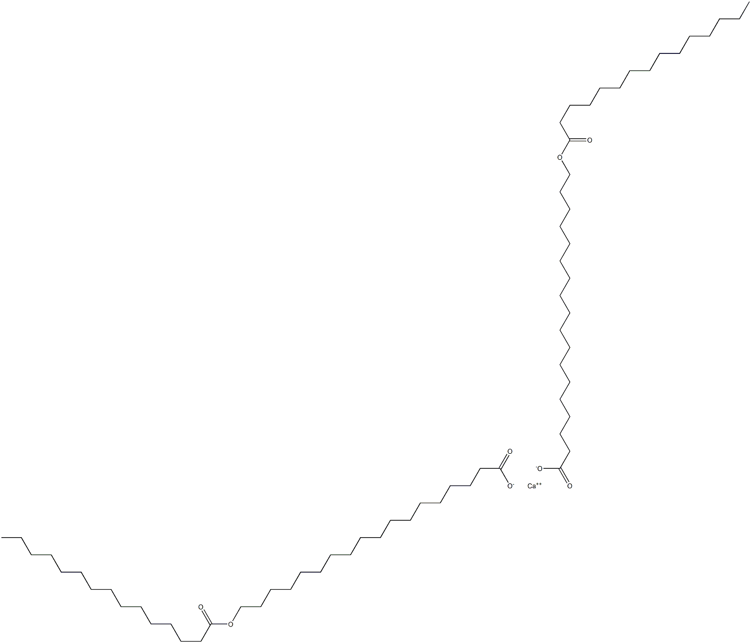 Bis(18-pentadecanoyloxyoctadecanoic acid)calcium salt,,结构式