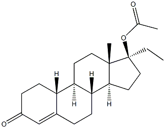 (17S)-17-Acetyloxy-19-norpregn-4-en-3-one Structure