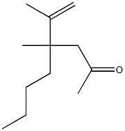 4-Methyl-4-(1-methylethenyl)-2-octanone Struktur