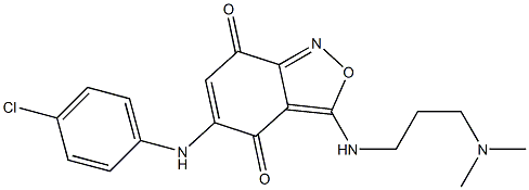 3-(3-Dimethylaminopropylamino)-5-(4-chlorophenylamino)-2,1-benzisoxazole-4,7-dione