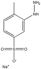 3-ヒドラジノ-4-メチルベンゼンスルホン酸ナトリウム 化学構造式