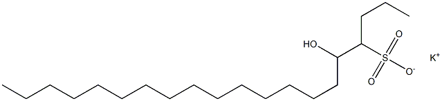 5-Hydroxyicosane-4-sulfonic acid potassium salt,,结构式