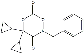 2-Benzyl-4,4-dicyclopropyl-2H-1,5,2-dioxazine-3,6(4H)-dione Structure