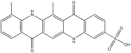 5,7,12,14-テトラヒドロ-11,13-ジメチル-7,14-ジオキソキノ[2,3-b]アクリジン-3-スルホン酸 化学構造式