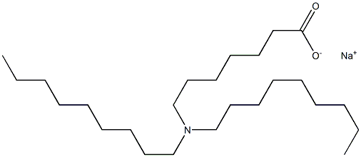 7-(Dinonylamino)heptanoic acid sodium salt Structure