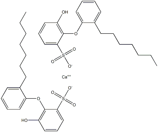 Bis(6-hydroxy-2'-heptyl[oxybisbenzene]-2-sulfonic acid)calcium salt 结构式