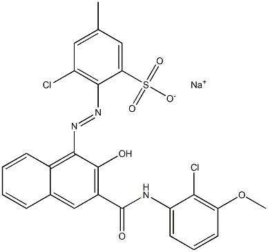  3-Chloro-5-methyl-2-[[3-[[(2-chloro-3-methoxyphenyl)amino]carbonyl]-2-hydroxy-1-naphtyl]azo]benzenesulfonic acid sodium salt