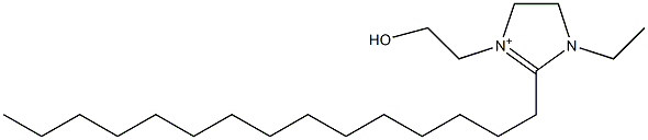 1-Ethyl-4,5-dihydro-3-(2-hydroxyethyl)-2-pentadecyl-1H-imidazol-3-ium,,结构式