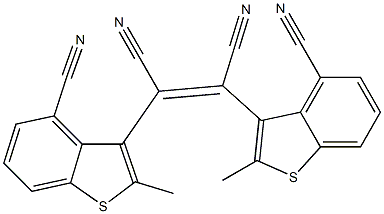 (Z)-2,3-Bis(4-cyano-2-methylbenzo[b]thiophen-3-yl)maleonitrile,,结构式