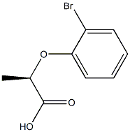 (R)-2-(2-ブロモフェノキシ)プロピオン酸 化学構造式