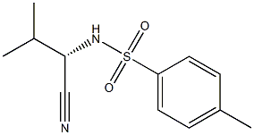 (S)-2-(トシルアミノ)-3-メチルブチロニトリル 化学構造式