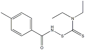 N-[(Diethylamino)(thiocarbonyl)thio]-4-methylbenzamide,,结构式