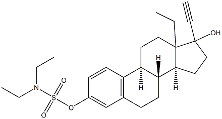 3-(Diethylaminosulfonyloxy)-13-ethyl-17-ethynyl-17-hydroxygona-1,3,5(10)-triene Structure