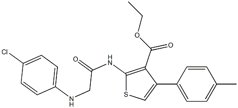 2-[[[(4-Chlorophenyl)amino]acetyl]amino]-4-(4-methylphenyl)thiophene-3-carboxylic acid ethyl ester|