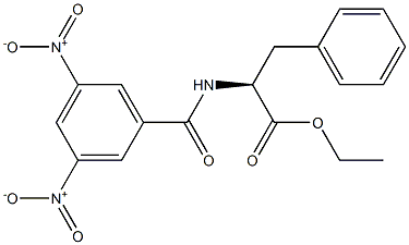(αS)-α-[(3,5-ジニトロベンゾイル)アミノ]ベンゼンプロパン酸エチル 化学構造式