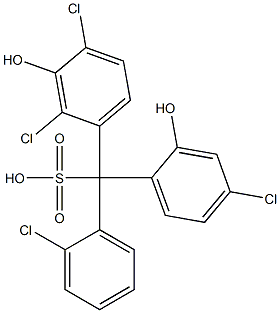 (2-Chlorophenyl)(4-chloro-2-hydroxyphenyl)(2,4-dichloro-3-hydroxyphenyl)methanesulfonic acid Structure