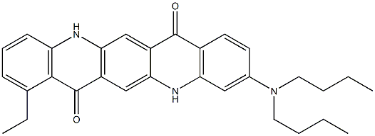 3-(Dibutylamino)-8-ethyl-5,12-dihydroquino[2,3-b]acridine-7,14-dione Structure