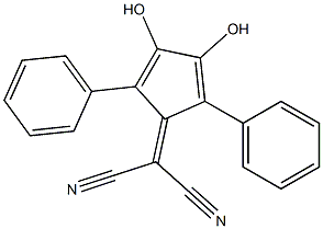 (3,4-Dihydroxy-2,5-diphenyl-2,4-cyclopentadien-1-ylidene)malononitrile Structure