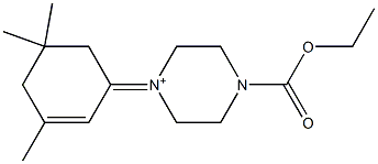 4-(Ethoxycarbonyl)-1-(3,5,5-trimethyl-2-cyclohexen-1-ylidene)piperazinium Struktur