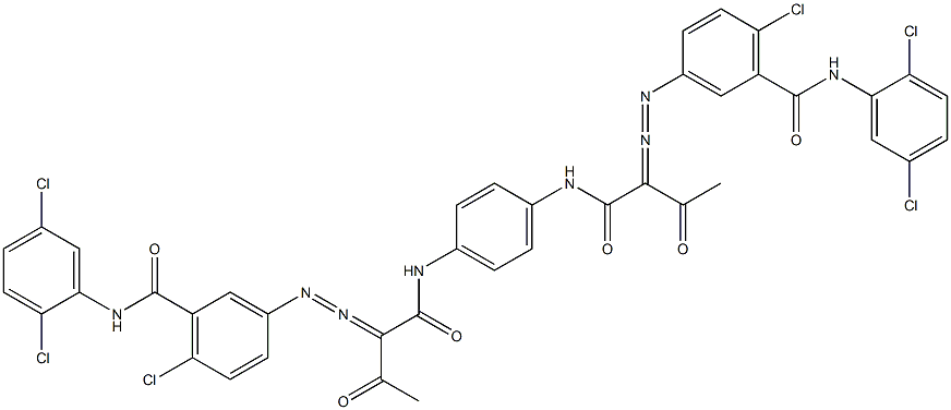 3,3'-[1,4-Phenylenebis[iminocarbonyl(acetylmethylene)azo]]bis[N-(2,5-dichlorophenyl)-6-chlorobenzamide] Structure