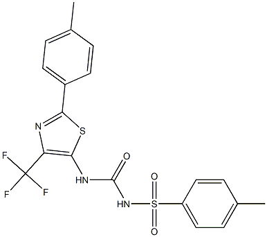 1-[2-(4-Methylphenyl)-4-(trifluoromethyl)-5-thiazolyl]-3-(4-methylphenylsulfonyl)urea,,结构式