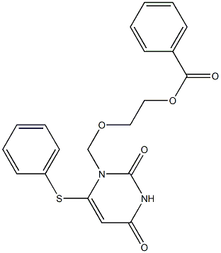 1-[(2-Benzoyloxyethoxy)methyl]-6-phenylthiopyrimidine-2,4(1H,3H)-dione,,结构式