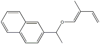 (E)-2-Methyl-1-[1-(2-naphtyl)ethoxy]-1,3-butadiene Struktur