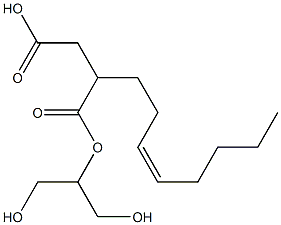 2-(3-Octenyl)succinic acid hydrogen 1-[2-hydroxy-1-(hydroxymethyl)ethyl] ester,,结构式