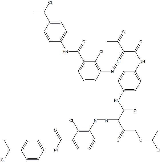 3,3'-[2-[(1-Chloroethyl)oxy]-1,4-phenylenebis[iminocarbonyl(acetylmethylene)azo]]bis[N-[4-(1-chloroethyl)phenyl]-2-chlorobenzamide]