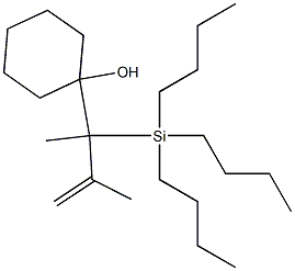 1-[1-Methyl-1-(tributylsilyl)methyl-2-propenyl]cyclohexanol Struktur