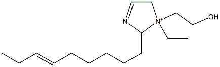 1-Ethyl-1-(2-hydroxyethyl)-2-(6-nonenyl)-3-imidazoline-1-ium Structure