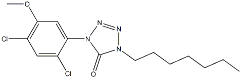 1-(2,4-Dichloro-5-methoxyphenyl)-4-heptyl-1H-tetrazol-5(4H)-one Structure