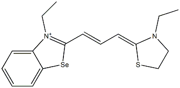 3-Ethyl-2-[3-(3-ethylthiazolidin-2-ylidene)-1-propenyl]benzoselenazol-3-ium Structure