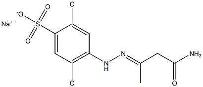 4-[N'-(2-Carbamoyl-1-methylethylidene)hydrazino]-2,5-dichlorobenzenesulfonic acid sodium salt|