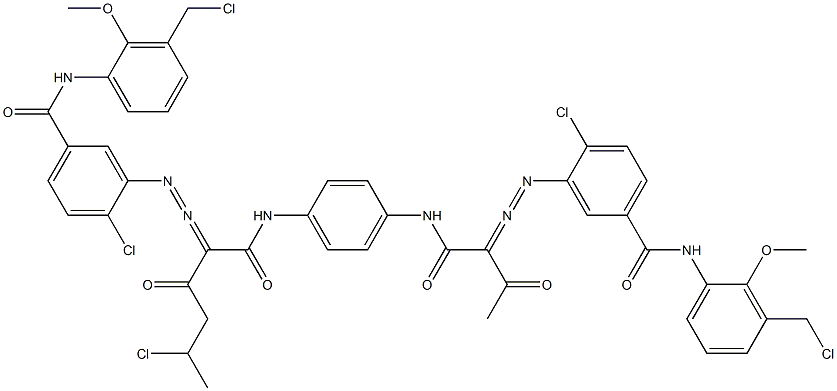  3,3'-[2-(1-Chloroethyl)-1,4-phenylenebis[iminocarbonyl(acetylmethylene)azo]]bis[N-[3-(chloromethyl)-2-methoxyphenyl]-4-chlorobenzamide]