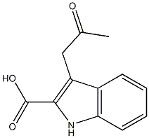 3-(2-オキソプロピル)-1H-インドール-2-カルボン酸 化学構造式