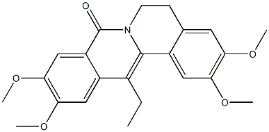 5,6-Dihydro-13-ethyl-2,3,10,11-tetramethoxy-8H-dibenzo[a,g]quinolizin-8-one Structure