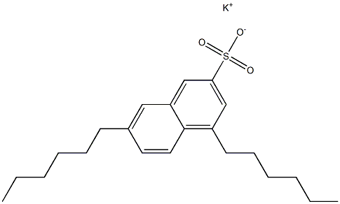 4,7-ジヘキシル-2-ナフタレンスルホン酸カリウム 化学構造式
