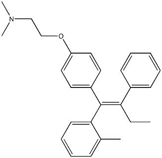2-[4-[(E)-1-(2-Methylphenyl)-2-phenyl-1-butenyl]phenoxy]-N,N-dimethylethanamine,,结构式
